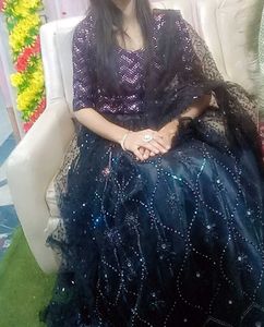 Beautiful Black Heavy Wedding Lehnga