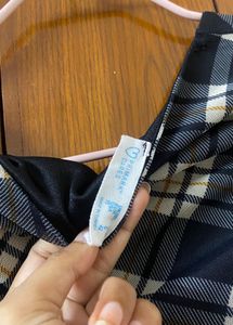 Plaid Mini Dress Y2k Preppy