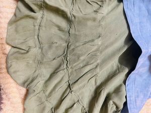 Blue, green colour skirt, stylish top