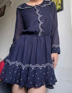 Collared Blue Dress