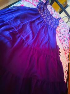 Elegant Purple Tiered Maxi Dress