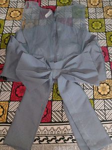 Grey Top with Bell Sleeves