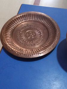Copper Pot With Om Design Plate