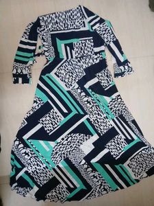 Patterned Midi Dress