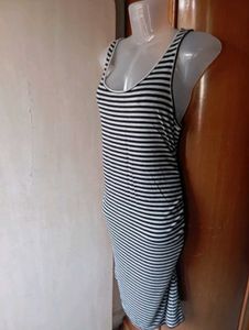 Striped Bodycon Midi Dress