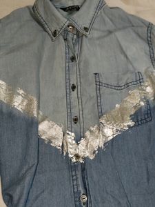 Dual Toned Denim Shirt (New)