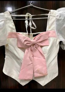 White Puff Sleeve Top