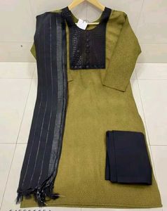 Elegant Olive Green Kurta Set