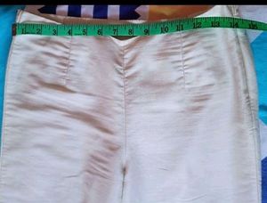 W Brand Off White ladies cigarette Pant