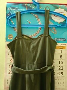 Olive green Single Piece Dress