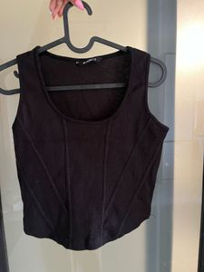 Black Corset Tank Top