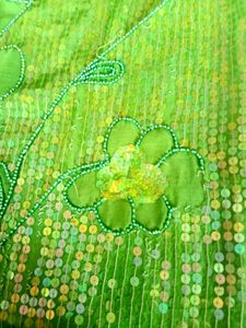 Green Embroided Saree