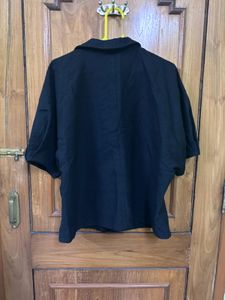 Black Zara Top With Gold Buttons