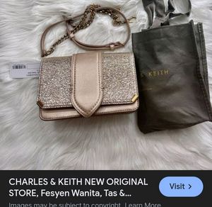CHARLES &amp; KEITH Rose Gold Sling Bag
