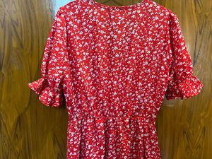 SHEIN Red Floral Maxi Dress