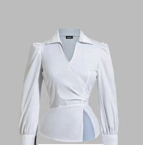 Chic White Wrap Top