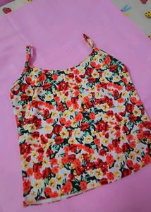 Floral printed crop top