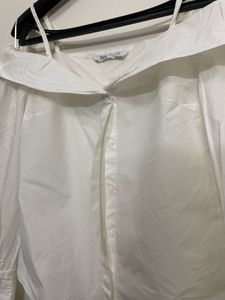 Off-Shoulder White Shirt – Zara