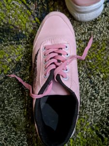 Casual Pink Sneakers with Heels