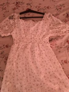 Off White Flower Maxi Dress