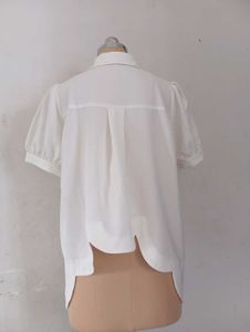 White Button-Down Blouse