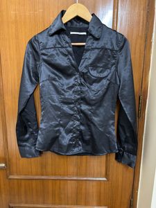 Xanaka Satin Shirt (Charcoal)
