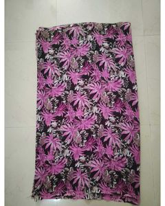 Beautiful Brown And Pink Floral Printed Saree