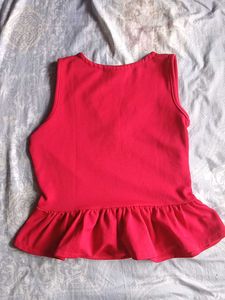 Red Peplum Top🍒🎀