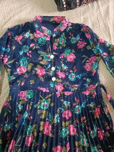 Blue Flower Frock/Kurti