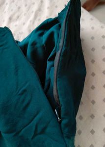 Teal Crop Top and Skirt Set