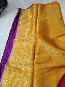 Purple &amp; Gold Saree