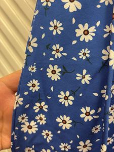 Blue Floral Midi Dress
