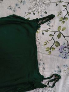Straight Fit Sleeveless Green Suit and pant set
