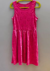 Pink Strawberry Print Dress