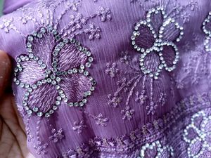 Embroidered jarkan daimond Dress Material