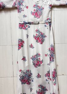 Modest Long Sleeved Floral Dress