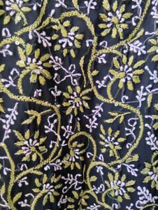 Chikankari Black Kurta and dupatta