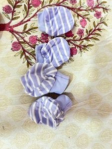 0-3 Months Baby Mittens And Booties Assorted