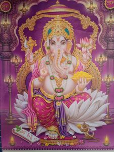Brand New 2025 Ganesha Calendar (Single Sheet)