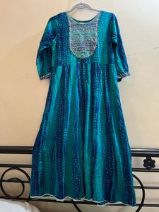 Elegant long Anarkali kurta