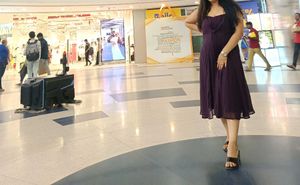 Purple Midi Dress