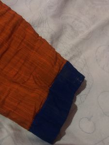 Beautiful Orange Cotton Churidar With Pant |womens kurta With Pant