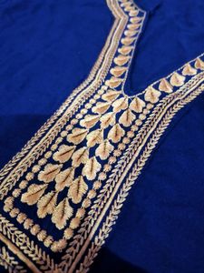 Beautiful Kurti With Neck Embroidery
