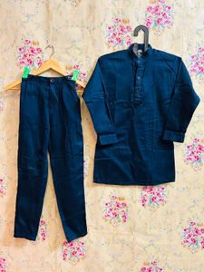 🇳🇿💫💗Boys&#39; Navy Blue Kurta Set