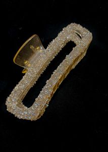 Sparkling Gold Rhinestone Hair Claw Clip