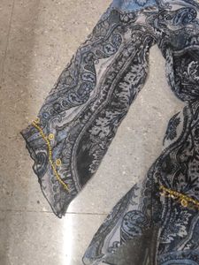 Y2k Pinteresty Printed Sheer Kurti/top