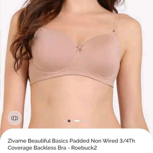 Zivame Basic Padded 3/4 Coverage Backless Bra