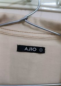Ajio Beige Denim Jacket