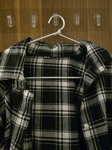 Checked shrug Combo With Max Striped Top