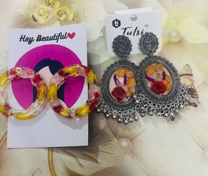 Handcrafted Resin Earrings, earrings set for women